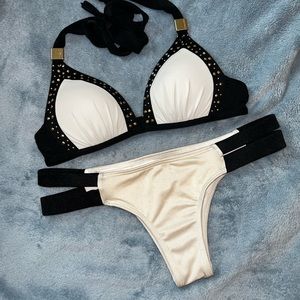 VS Cheeky Bikini Bottoms Victoria Secret | Black White | Small
